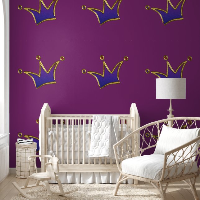 Grappige Cartoon Kroon - Golden 2 Behang (Kinderen)