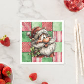Grappige Cartoon Lachende Kerstman Servet (Insitu)