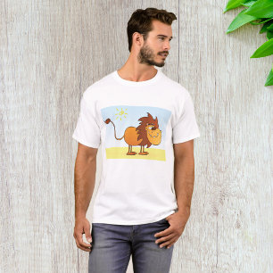Grappige Cartoon Leeuw in de Zon Safari Dier T-shirt