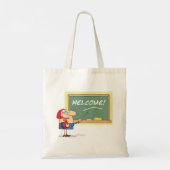 Grappige Cartoon leraar Welkom terug op school Tote Bag (Achterkant)