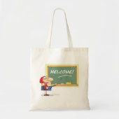 Grappige Cartoon leraar Welkom terug op school Tote Bag (Voorkant)