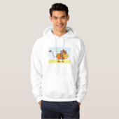 Grappige Cartoon Lion in de zon Safari Animal Hoodie (Voorkant volledig)