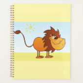 Grappige Cartoon Lion in de zon Safari Animal Planner (Voorkant)