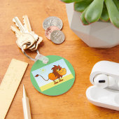 Grappige Cartoon Lion in de zon Safari Animal Sleutelhanger