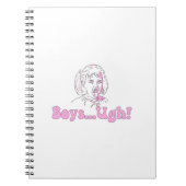 Grappige cartoon meisje meme - "jongens... Ugh!" Notitieboek (Voorkant)