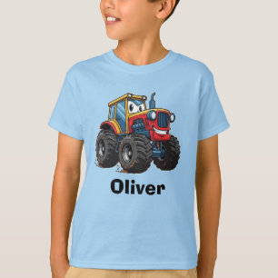 Grappige Cartoon Moddermonster Tractor T-shirt