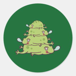 Grappige Cartoon Modern Simply Classic Kikkers Ronde Sticker