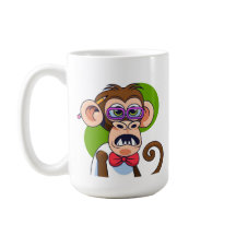 Grappige Cartoon Monkey Karakterillustratie