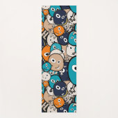 grappige cartoon monsters yogamat (Voorkant)