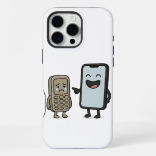 Grappige Cartoon _ Nieuwe Smartphone vs Oude Telef iPhone 16 Pro Max Hoesje