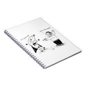 Grappige Cartoon Notitieboek van Bananenman (Rechterzijde)