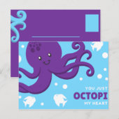 Grappige Cartoon Octopus Briefkaart (Voorkant / Achterkant)