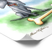 Grappige cartoon over een Dog Argus Poster (Hoek)