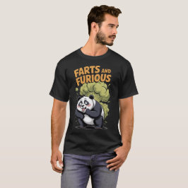 Grappige Cartoon Panda laat Scheten en is Woedend T-shirt