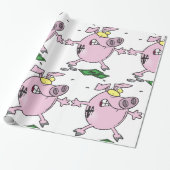 Grappige Cartoon Piggy Bank verliest geld Cadeaupapier (Uitgerold)