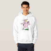 Grappige Cartoon Piggy Bank verliest geld Hoodie (Voorkant volledig)