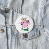 Grappige Cartoon Piggy Bank verliest geld Ronde Button 7,6 Cm
