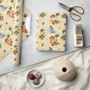 Grappige Cartoon piraten Cadeaupapier