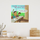 Grappige Cartoon Poster voor Nerdy Kids (Keuken)