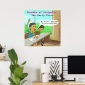 Grappige Cartoon Poster voor Nerdy Kids (Thuiskantoor)