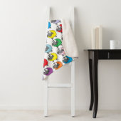 Grappige Cartoon Rainbow Sheep Sherpa Deken (In situ)