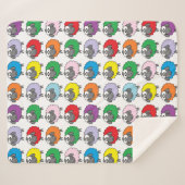 Grappige Cartoon Rainbow Sheep Sherpa Deken (Voorkant (horizontaal))