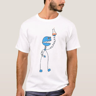 Grappige Cartoon Robot Chemie T-shirt