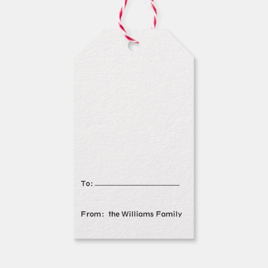 Grappige Cartoon Santa rendier late cadeau leverin Cadeaulabel (Achterkant)