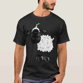 Grappige Cartoon Schapen Cute Wollige Boerderij Di T-shirt