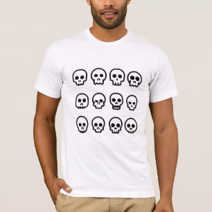 Grappige Cartoon Schedel Emojis T-shirt