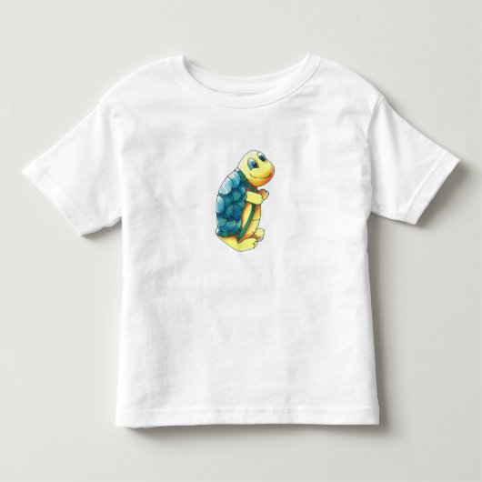 Grappige Cartoon Schildpad Kinder Shirts (Voorkant)