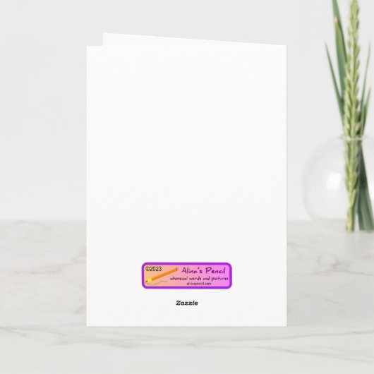 Grappige Cartoon Shih Tzu Dog Pun Dank u Kaart (Achterkant)