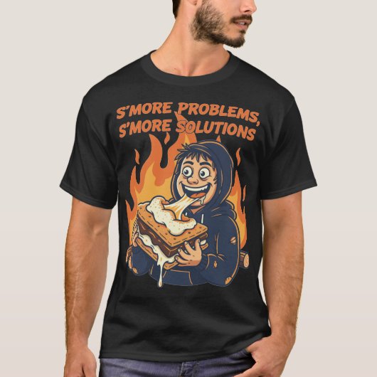 Grappige Cartoon Smore Problemen Smore Oplossingen T-shirt (Voorkant)