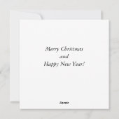 Grappige cartoon sneeuwpop feestdagenkaart (Achterkant)