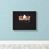 Grappige cartoon spookverpleegkundige - Hot Nurse  Canvas Afdruk (Insitu (Houten vloer))