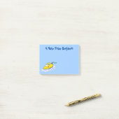 Grappige cartoon strijkijzer wasgoed illustratie post-it® notes (Op bureau)