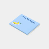 Grappige cartoon strijkijzer wasgoed illustratie post-it® notes (Schuin)