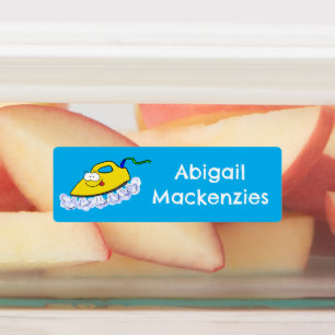 Grappige cartoon strijkijzer wasserij gepersonalis labels