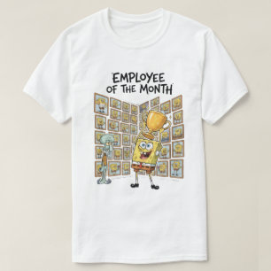 Grappige Cartoon T-Shirt Werknemer van de Maand