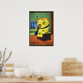 Grappige Cartoon Tai Chi Poster van Rick London (Keuken)