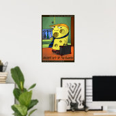 Grappige Cartoon Tai Chi Poster van Rick London (Thuiskantoor)