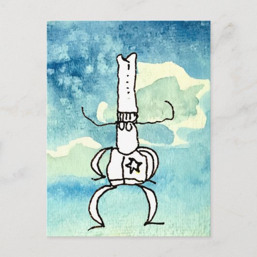 Grappige Cartoon Texas Cowboy Briefkaart (Voorkant)