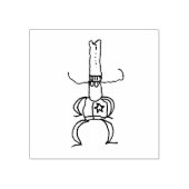 Grappige Cartoon Texas Cowboy Rubberstempel (Afrduk)