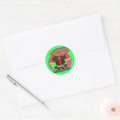 Grappige cartoon Thanksgiving kalkoen stickers - s (Envelop)