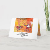 Grappige Cartoon Valentijn Kaart harten (Achterkant)