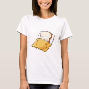 Grappige Cartoon van brood en kaas   Schattige foo T-shirt