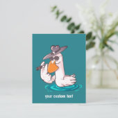 grappige cartoon van eend bedankkaart (Staand voorkant)