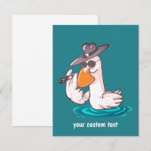 grappige cartoon van eend bedankkaart (Voorkant / Achterkant)