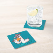 grappige cartoon van eend kartonnen onderzetters (Insitu)