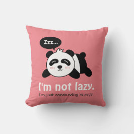 Grappige cartoon van knuffelende slapende panda kussen